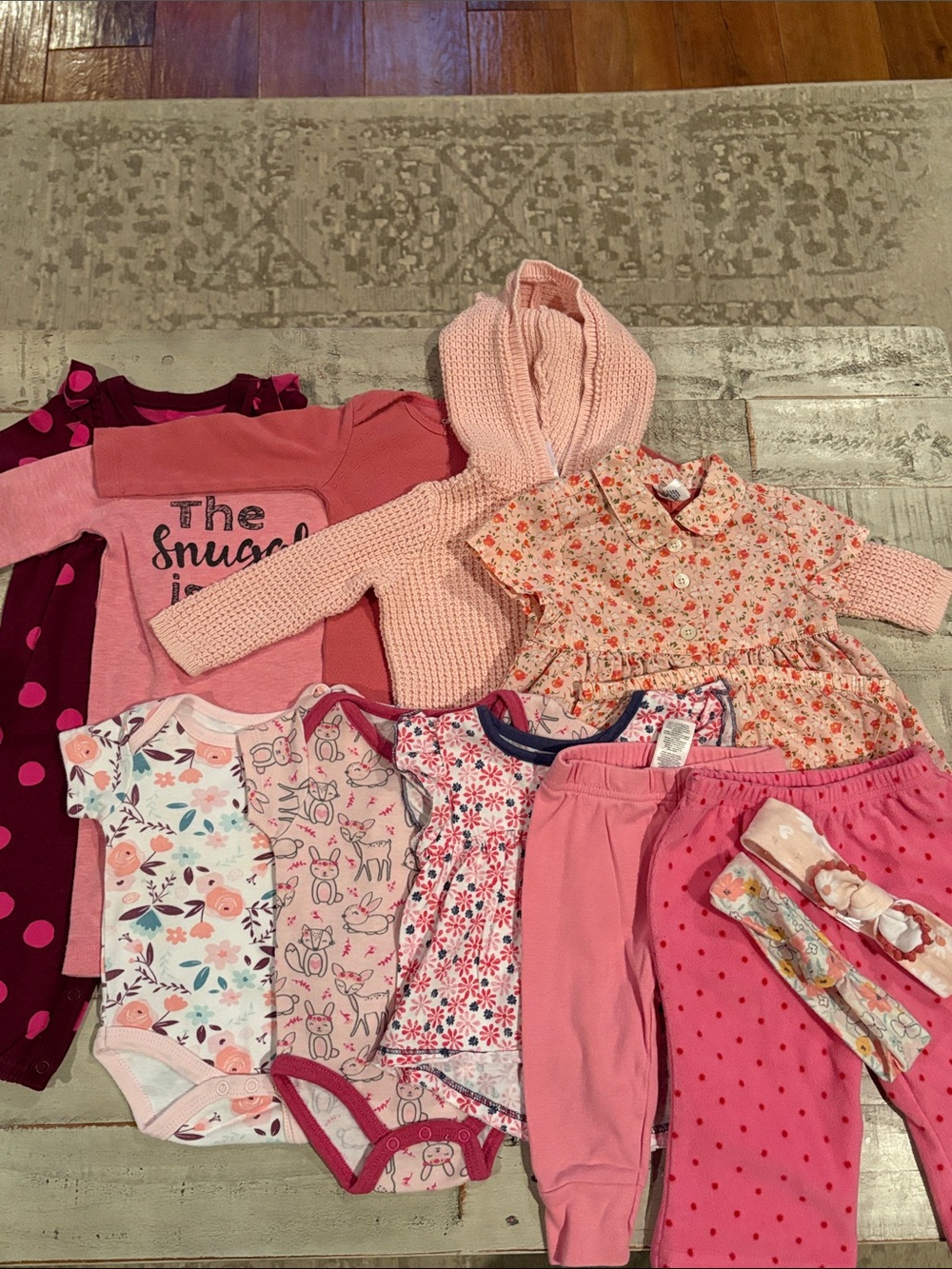 Shades of Pink 13 Piece 3-6M Capsule Wardrobe Baby Clothes Bundle